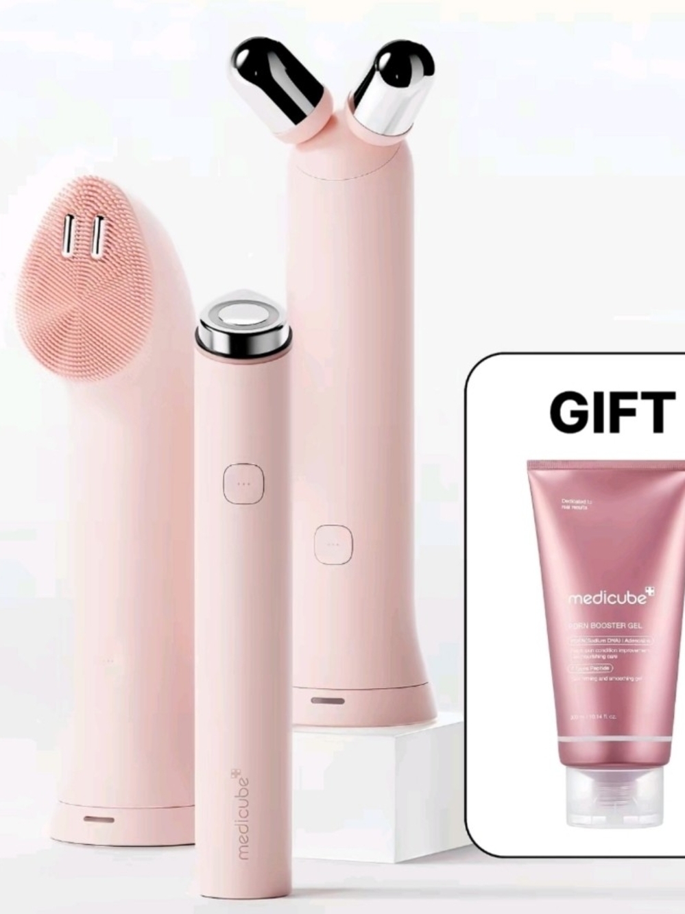 Medicube Pink Facial Device Trio – Cleansing, Massage & Lifting Set